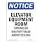 Signmission Safety Sign, OSHA , 10" Height, Rigid Plastic, Elevator Equipment Room Sprinkler Sign, Portrait OS-NS-P-710-V-11724 - alternate 1
